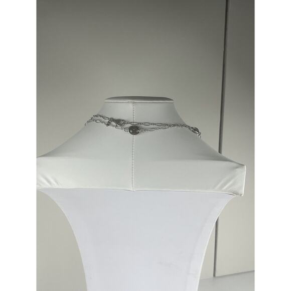 Colore SG Sterling Silver Necklace 36" Gemstone Stations Citrine Smoky Quartz - Picture 10 of 10